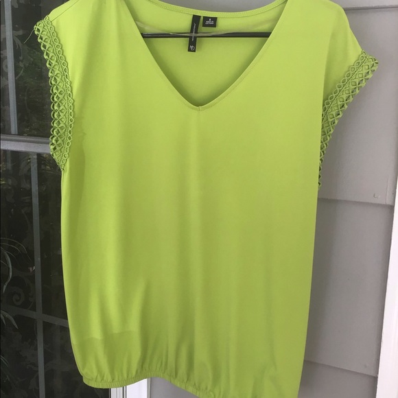 2 pc set Cream skirt Zac & Rachel med with green small top New direction - Picture 6 of 15